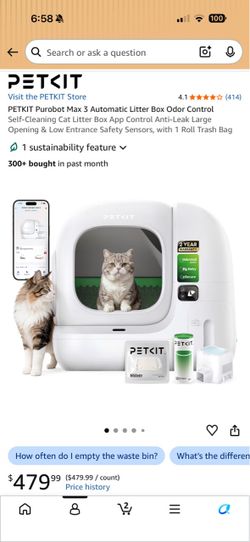 PETKIT Purobot Max 3 Automatic Self-Cleaning Litter Box