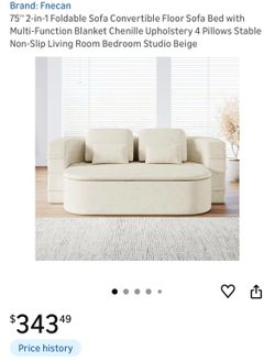 Foldable 2 in 1 sofa bed couch