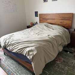 Queen Bed W/ Mattress and/or Wooden Frame