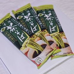 Uji matcha soba (matcha tea noodles) from Kyoto, Japan