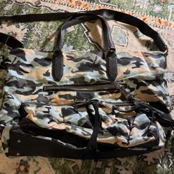 Camo Print Large Cross Body Bag