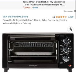 PowerXL Air Fryer Grill 8 in 1 Roast, Bake, Rotisserie, Electric Indoor  Grill for Sale in Irving, TX - OfferUp