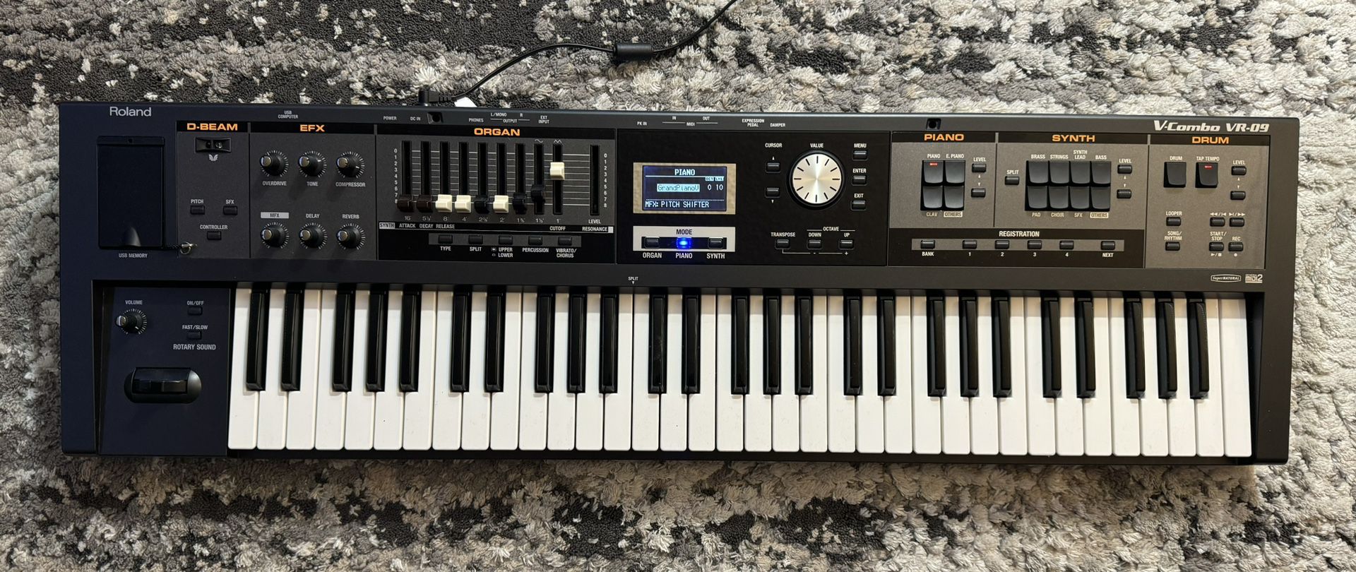 Roland V-Combo VR-09 Live Performance Keyboard Synthesizer with Power Cable