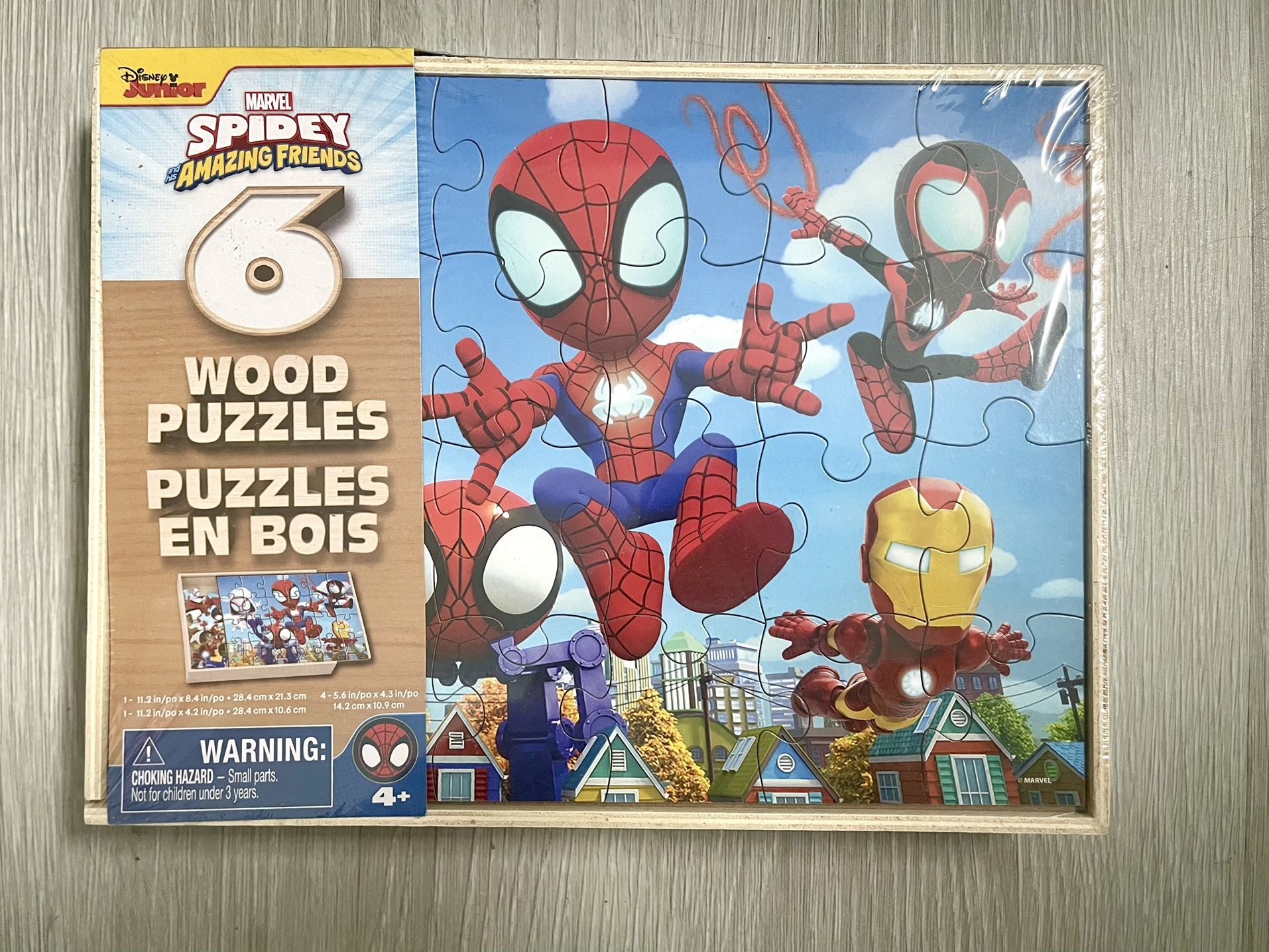 Marvel Friends 6 Wood Puzzles Set