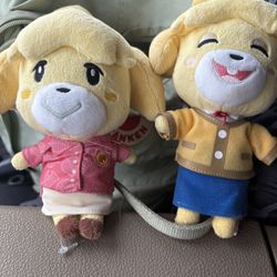 Two animal crossing isabelle plushies 