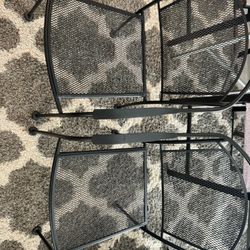 2 metal chairs 