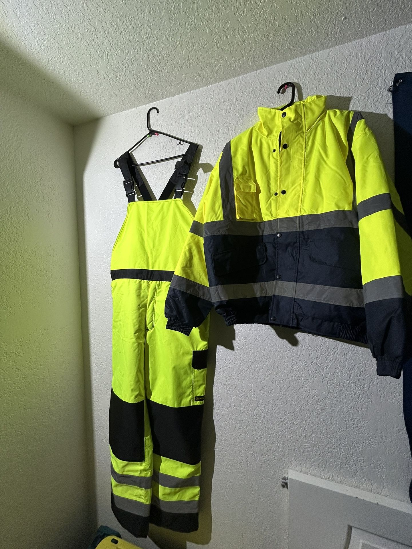 High-Visibility Winter Bib Pants + Yoko Bomber Jacket - Like New!
