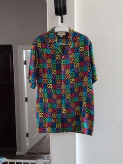 Gucci GG Multicolor Short Sleeve Button-Up Shirt