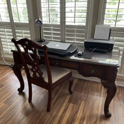 Wooden Desk And Chair