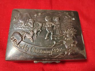 MY CHRISTENING BOX SILVER PLATE ENGLAND