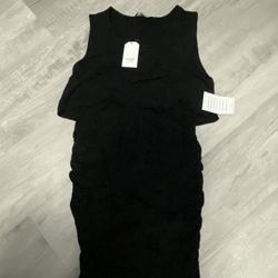 Black Maternity Body Con Dress