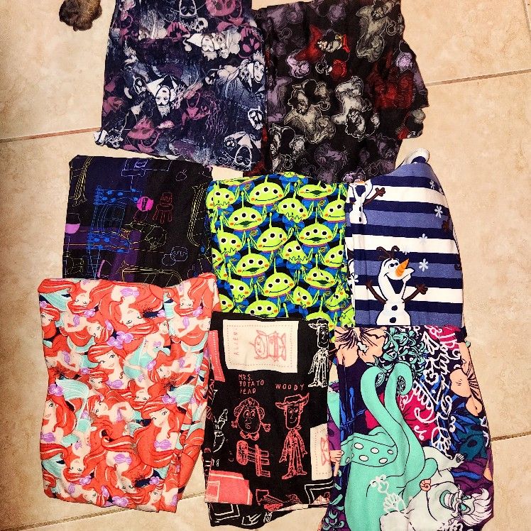 Disney Lularoe Womens Leggings Princess Toy Story Pooh Micky one size S M L XL $8. 2 for $15. West boca raton pick up 33328