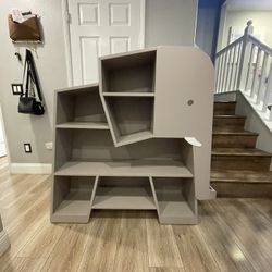 Elephant Grey Bookcase | Crate & Barrel