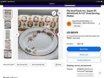 Fitz and Floyd St. Nicholas Oval Serving Platter