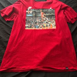 Red Jordan graphic Tee