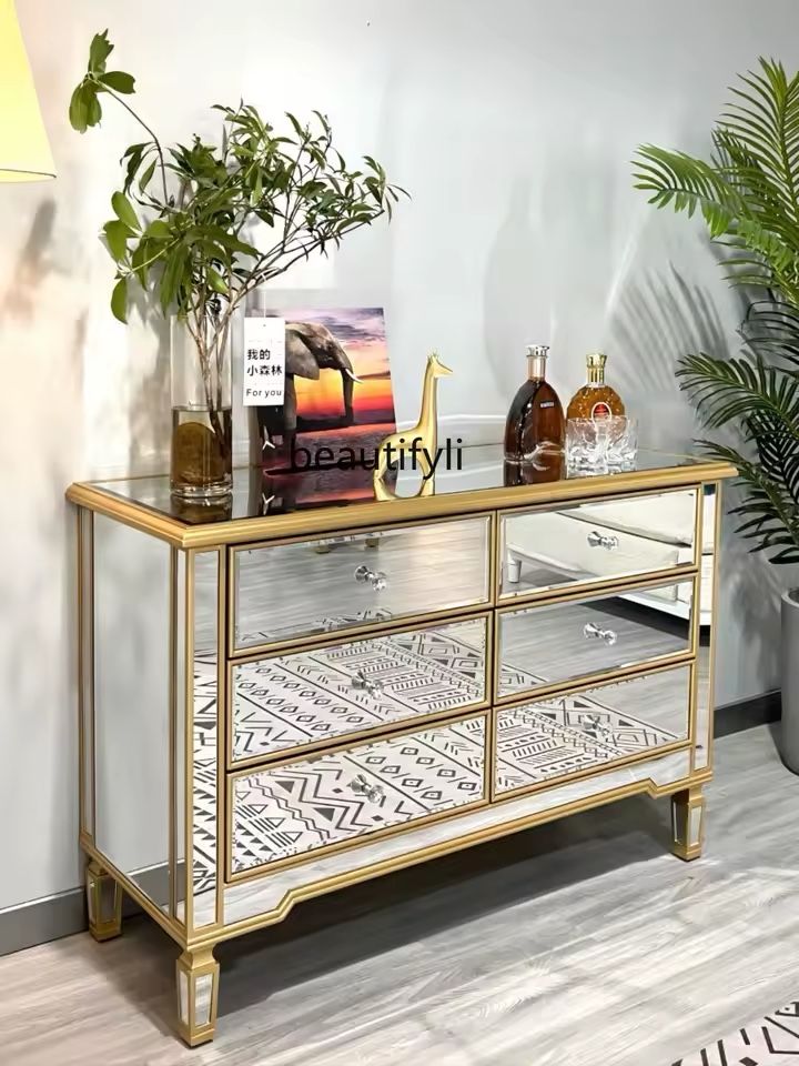 Used mirrored dresser 6 draw 