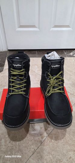 Black premium work boots