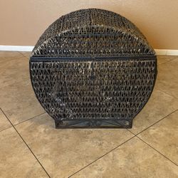 Storage container wicker basket
