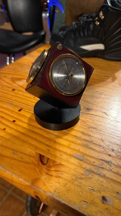 vintage German rotating cube weather station