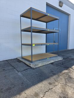 Industrial Racks 72 in W x 48 in D Used Heavy Duty 4 Tier Storage Shelving Delivery Available