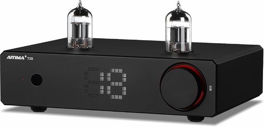AIYIMA T20 Fully Balanced Tube Preamp for Home Audio - ECC83 Tube Design, Swappable Op-Amps & Tubes, XLR/RCA Inputs/Outputs, Pre-Amp for 2 Channel Ste