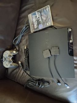 Playstation 3 500gb 1 USB controller 2 ps2 adapter
