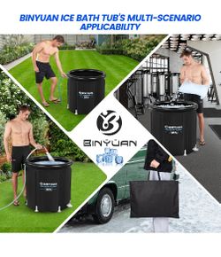 BINYUAN Ice Bath Tub for Athletes With Cover 99 Gal