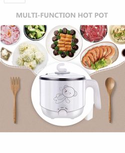  DCIGNA Electric Mini Hot Pot, Noodle Cooker, 1.5L