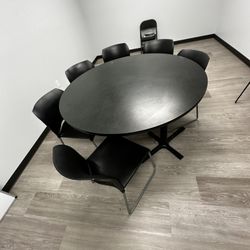 Round Industrial Table 