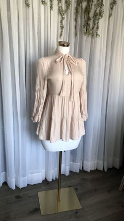 Tiered Satin Short Dress Or Tunic Size S