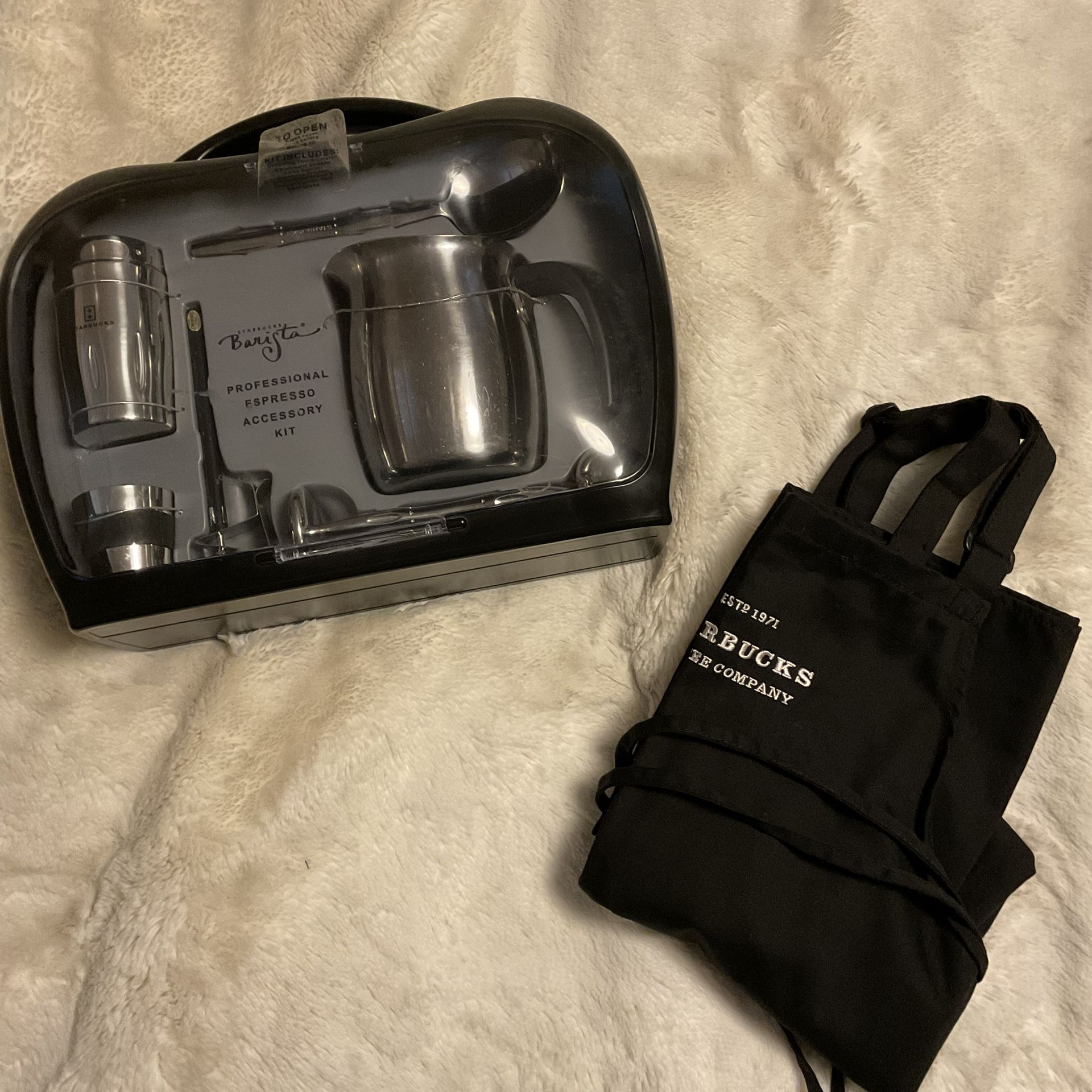 Starbucks Barista Professional Espresso Accessory Kit with Black Apron