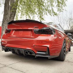 BMW 4 SERIES F32 PSM STYLE REAL FORGED CARBON FIBER REAR SPOILER