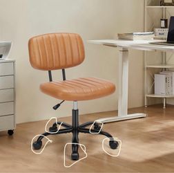 Armless office chair, open box. Missing wheels.