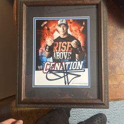 Framed John Cena Autographed Photo