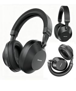 Over Ear Active Noise Cancelling Bluetooth Headphones Wireless, with 60H Playtime, Hi-Res Audio, Transparency Mode, Foldable Design Built-in Mic 