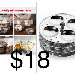Stainless Steel 4 Idli Plates |16 Idlis | Heavy Premium Deep Idli Plates | Idli Stand | Plump Fluffy Idli maker plates 