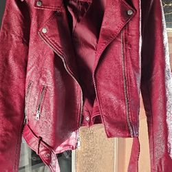 Levi's Plus Size Leather Belted Jacket Motorcycle 