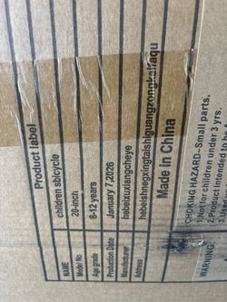 Brand New 20” Bike In Box