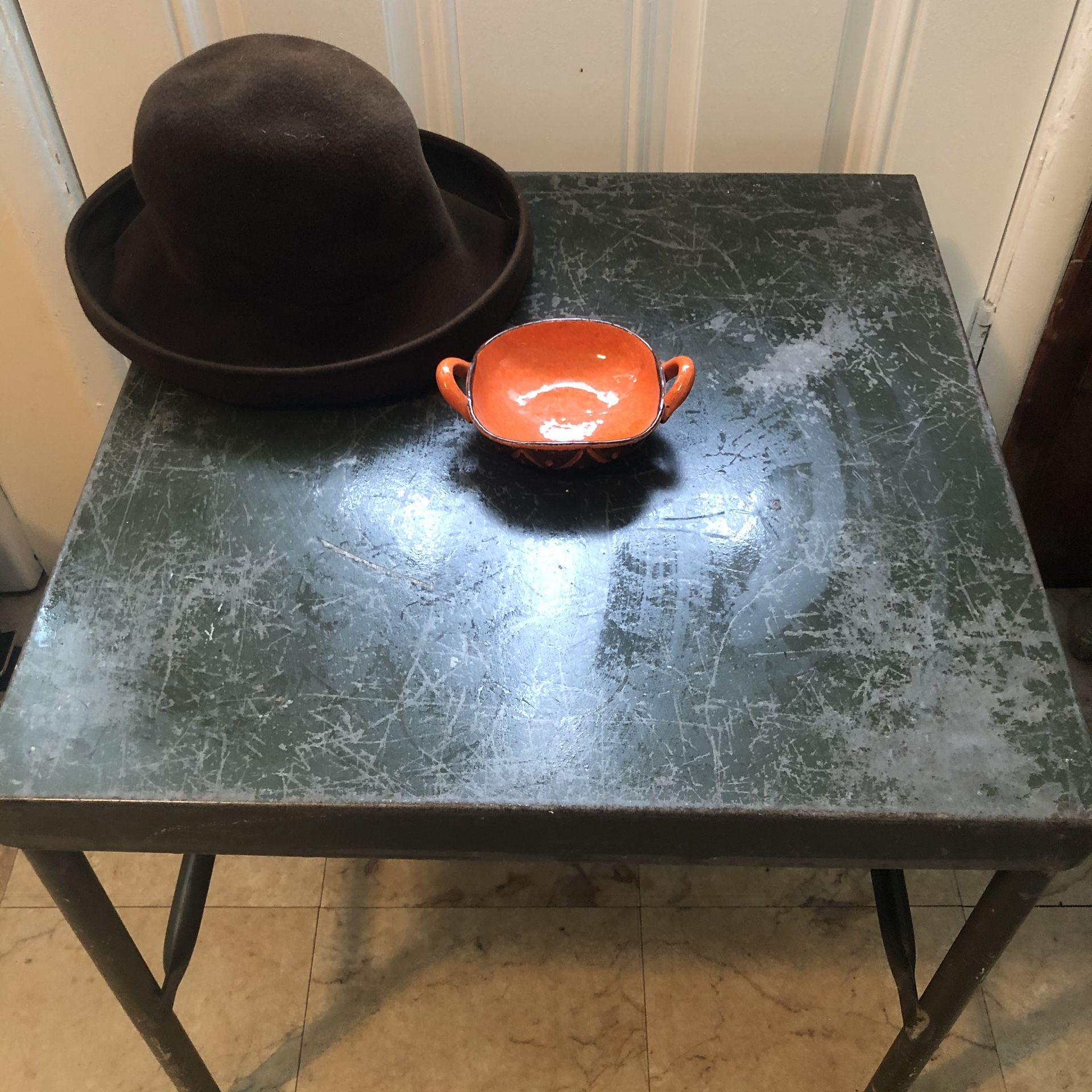 Vintage Metal School Desk With Loads Of Character 