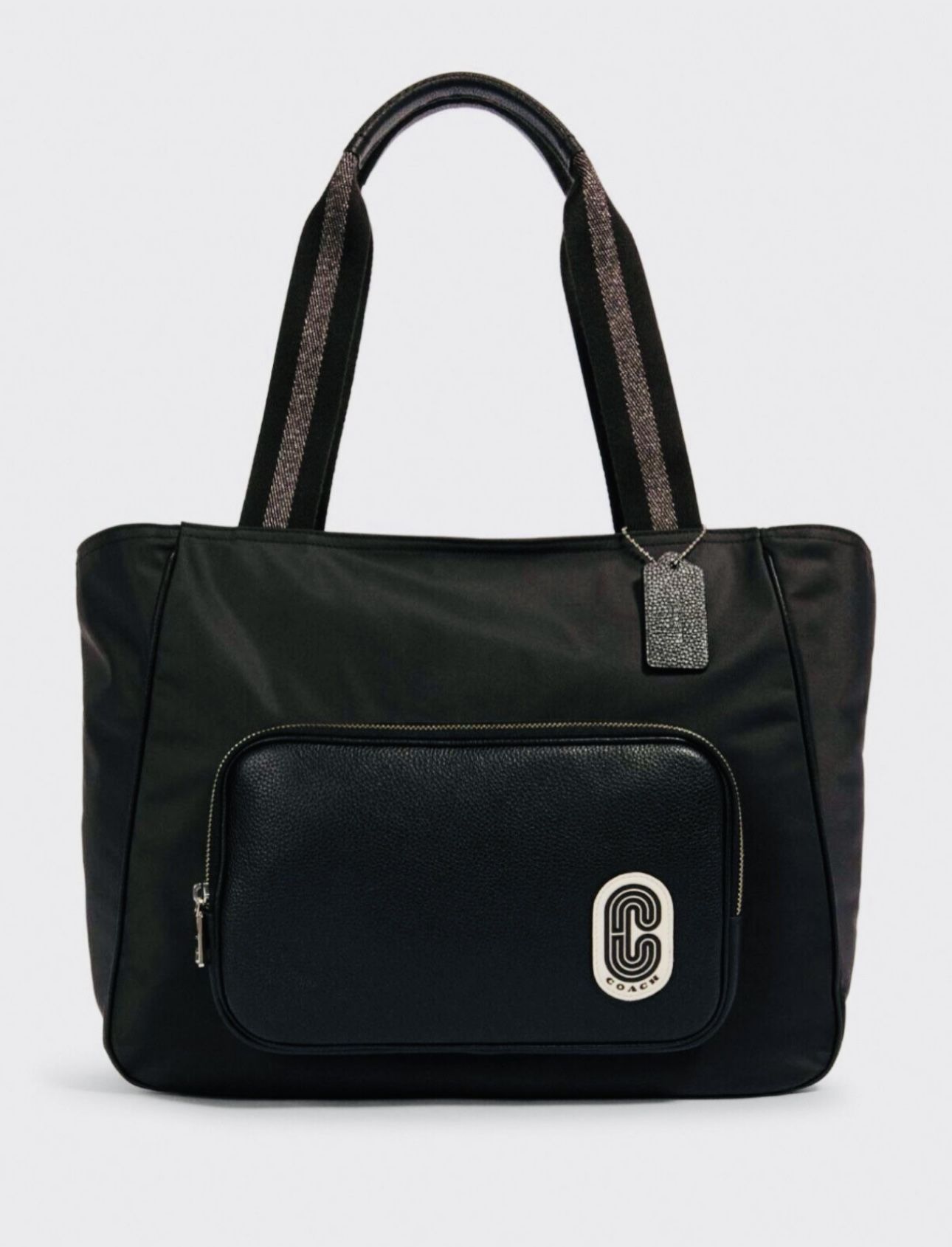 Coach women’s court nylon/leather tote bag