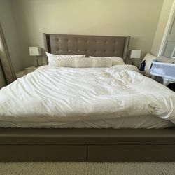 King Bed Frame With Drawers