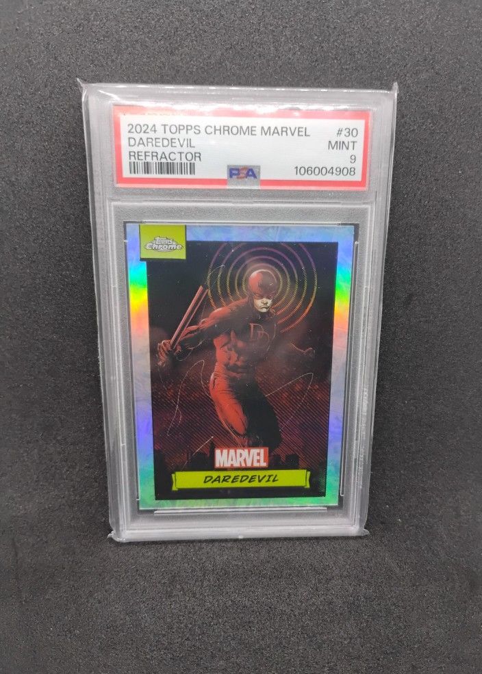 2024 Topps Chrome Marvel Daredevil Refractor #30 MINT PSA9