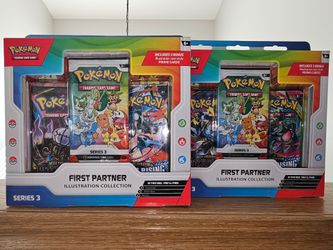 Pokemon FIRST PARTNERS Series 3 Boxes MEGA EVOLUTION Pitch Black CHAOS RISING Trading Cards TCG