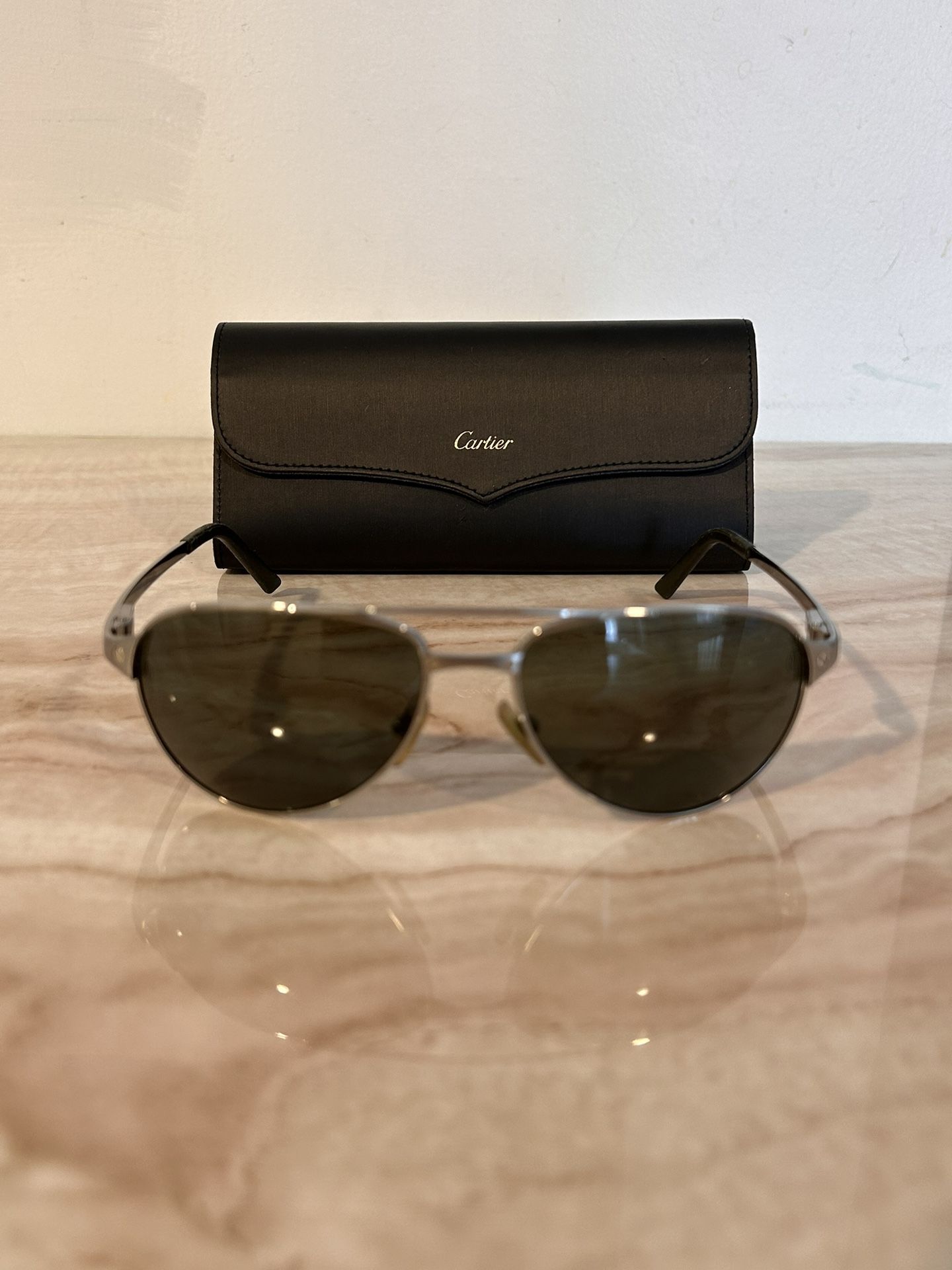 Cartier Edition Santos Dumont Sunglasses and case
