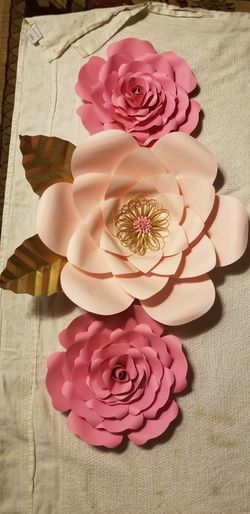 Paper flowers and paper roses