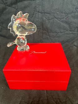 Baccarat Crystal Peanuts Woodstock Figurine w/ Orig Box & Foam