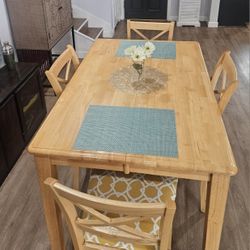 Extendable High Table + 6chairs