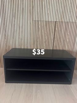 Black TV Stand / Storage Cabinet – Adjustable Shelf – $35