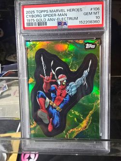 2025 Topps Marvel Heroes Cyborg Spider-Man PSA 10