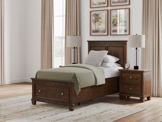 Danabrin Brown Twin Panel Storage Bed (Online Special Price)